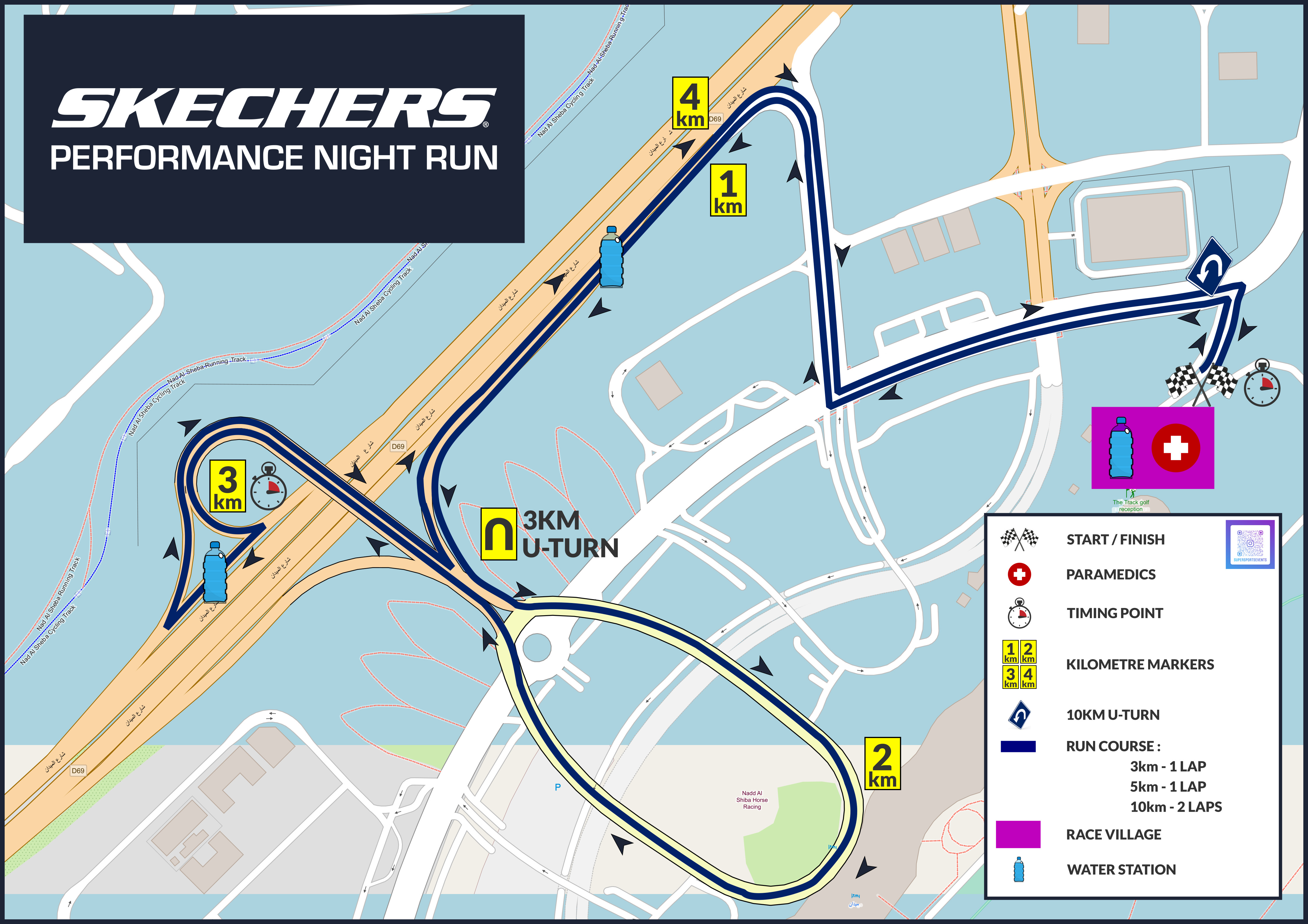 Run Race Course Map SKECHERS Performance Night Run Race 2